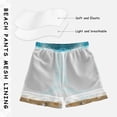 thumbnail image 5 of Shells Starfish on Beach Sea Wave Boys' Swim Trunks Board Shorts Beach Pants Bathing Bottoms L, 5 of 8