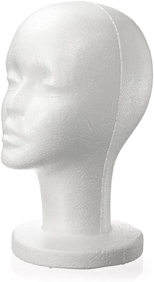 Eastjing Female Styrofoam Wig Head Cosmetics Styrofoam Model Heads Hat