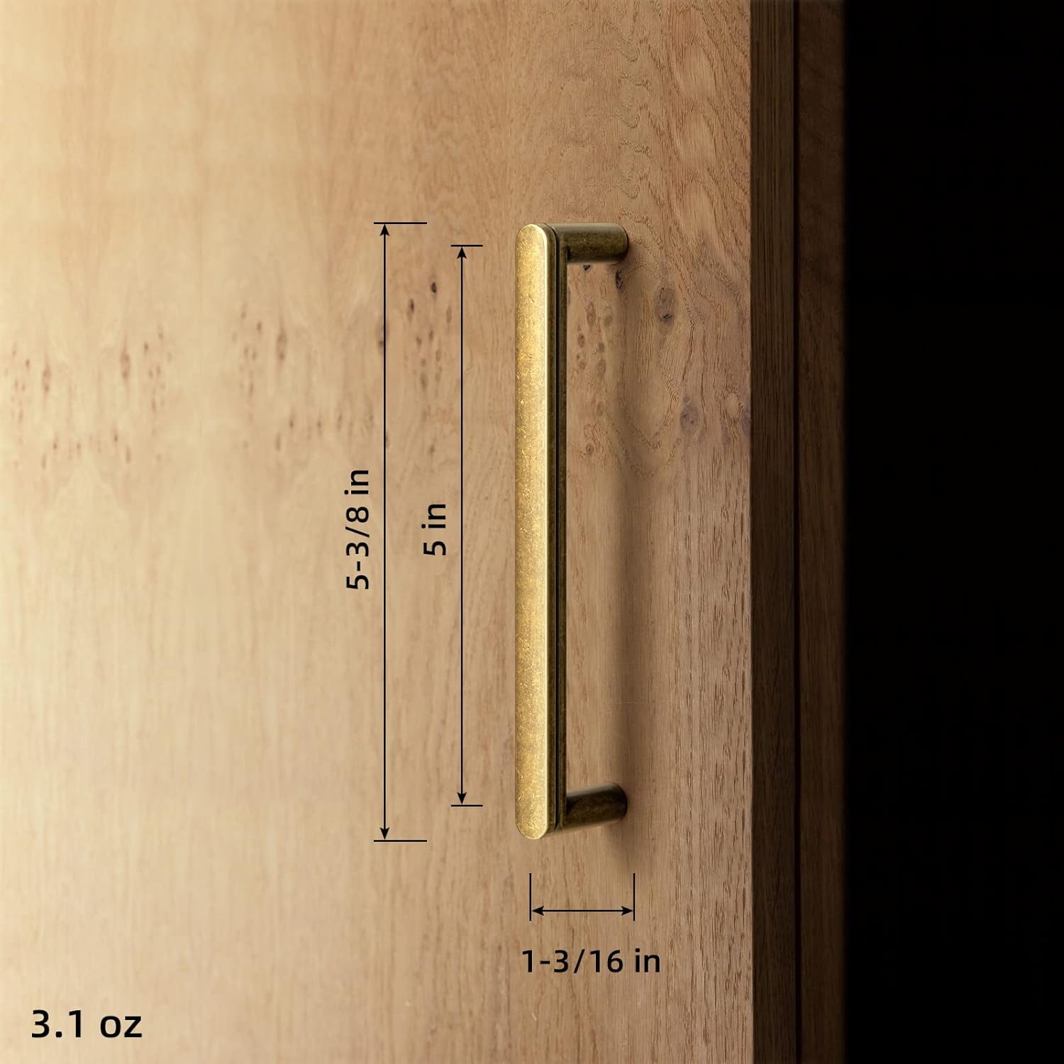 Goo-Ki 5 Inches Center to Center Antique Brass Kitchen Cabinet Pulls, Vintage Drawer Handles Closet Classic Retro Kitchen Hardware for Bedroom(6 Pack)