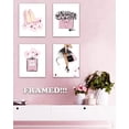 thumbnail image 2 of Glam Pink Fashion Wall Decor - Hot Pink Girly Room Decor - Beauty Room Decor Pictures Arts for Office Bedroom Bathroom - Perfume Handbags High Heels Lipstick Wall Paintings Set of 4, 8x10 in, 2 of 6