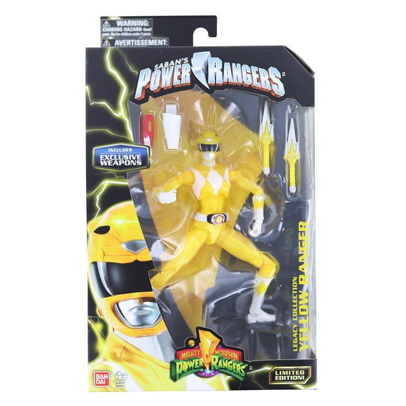 Figura de acción Power Rangers Legacy Collection, 16,5 cm, color amarillo