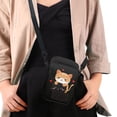 thumbnail image 4 of HELLHERO Adjustable Strap Women Crossbody Bag for Adult Daily Commute or Casual Outings Crossbody Bag Polyester 4.33"x1.97"x7.09", Capybaras with Boba Tea and Bread, 4 of 7