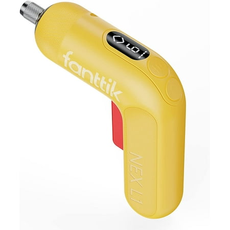

ANKYT Cordless Screwdriver Kit 14pcs Digital Screen Li-ion 2000mAh 6 Gears 0.5-6 Nm Rechargeable Electric Screwdriver Set 3.6V with USB Cable Front LED Yellow - NEX L1 Pro…