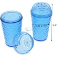 thumbnail image 3 of Servette Home Clear Plastic Salt and Pepper Shaker Set-Royal Blue, 3 of 3