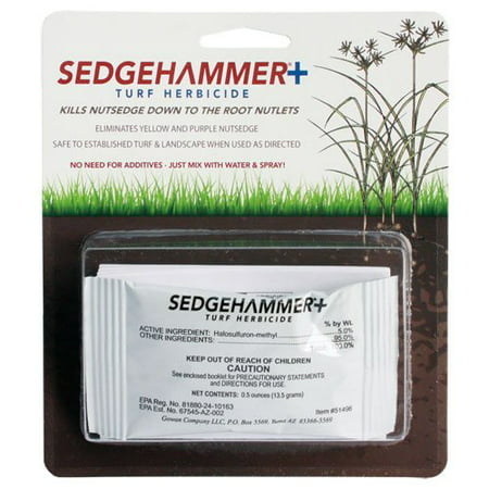 Plus Turf Herbicide 13.5 Grams (4 Packs), Post emergent selective herbicide By Sedgehammer (Best Post Emergent Herbicide)