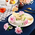 thumbnail image 2 of 12 Pcs Pink Flower Floral Napkin Rings Champagne Rose/Peony Pink Handicraft Wedding Table Decoration, 2 of 5