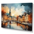thumbnail image 2 of Designart "Denmark Cityscape Euphony II" Cityscapes Canvas Wall Art, 2 of 5
