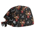 thumbnail image 2 of Multicolor Cotton Working Hat Sweatband Polyester Adjustable Elastic Tie Scrub Caps for Women Men, Surgical Cap One Size, 2 of 4
