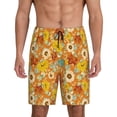 thumbnail image 1 of Fotbe Daisy maple fall Pantalones Cortos de Pijama para Hombre, Ropa de Dormir, Pantalones de Pijama Cortos para Hombre-X-Large, 1 of 6