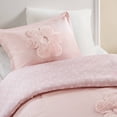 thumbnail image 6 of 2-Piece Twin Floral Reversible Tufted Chenille Duvet Cover Set,Pink, 6 of 9