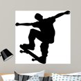 thumbnail image 1 of Skate Boarding Silhouette Wall Decal Sticker, Wallmonkeys Peel & Stick Vinyl Graphic (36 in W x 35 in H, 1 of 4