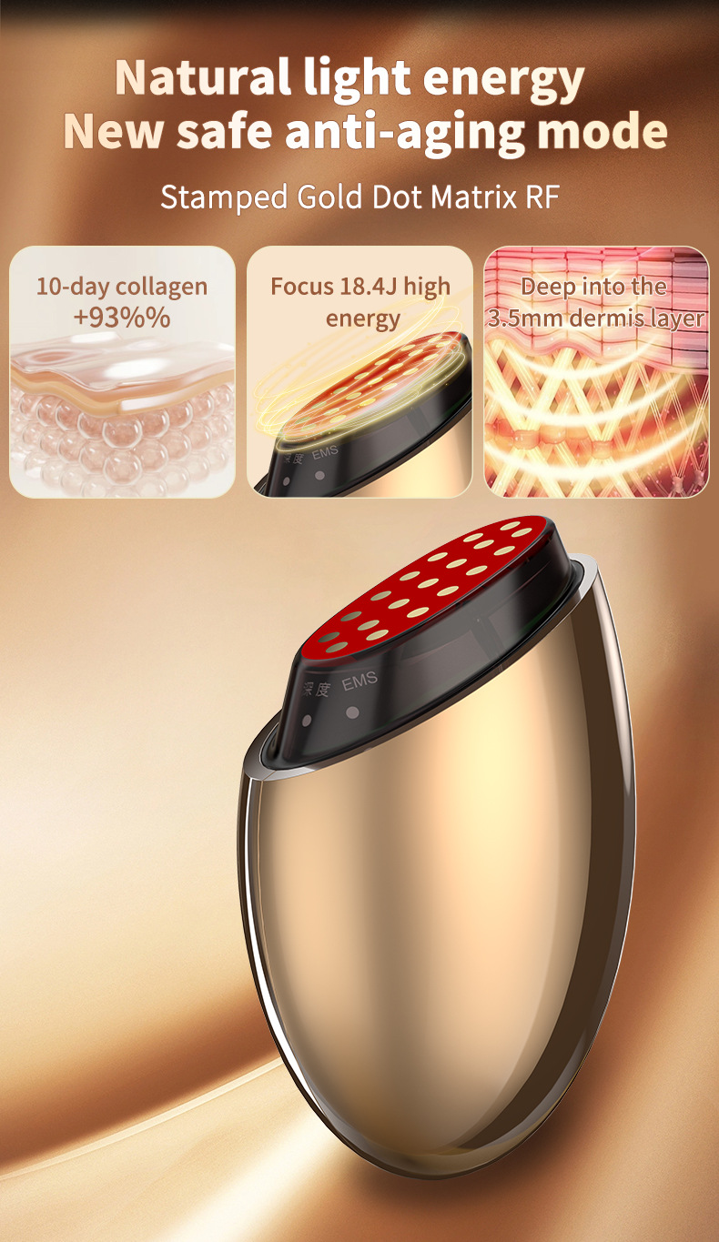 High-Frequency Facial Toning Wand with Red Light, At-Home Skin Rejuvenation Device for a Firmer-Looking, Sculpted Appearance