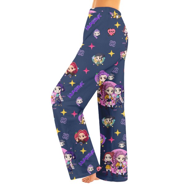 Pop Stars Dem on Hunter Pajama Pants,HUNTR/X Rumi,Mire Zoeyy Kids Pajama Pants,Family Matching Pajamas with Cartoon Print Soft Breathable Sleepwear for Nightwear