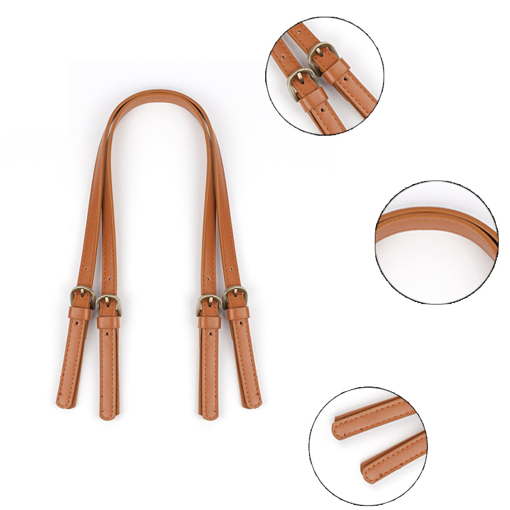 Levamdar 2 Pcs Leather Replacement Handles Shoulder Straps with Adjustable Buckle Purse Strap Bag Handles, Men's, Size: One size, Brown