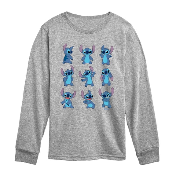 Lilo & Stitch - Stitch Moods - Youth Boys Long Sleeve Graphic T-Shirt