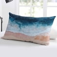 thumbnail image 5 of Navy Blue Beige Throw Pillow Cover 16 x 24 Inch Decorative Pillow Cover Abstract Art Beach Watercolor Lumbar Pillowcase Seasonal Rectangle Cushion Case for Couch Sofa Bed Living Room, 5 of 7