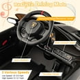 thumbnail image 5 of Costway Licensed Lamborghini 4WD Kids Ride-on Sports Car 12V Battery Powered with 3 Speeds Black, 5 of 8
