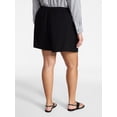 thumbnail image 3 of Terra & Sky Women's Plus Linen Blend Shorts, Sizes 0X-4X, 3 of 5