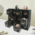 thumbnail image 5 of Black 12 Drawers Apothecary Cabinet with Handles,Desktop Library Card Catalog Cabinet,Herb Storage Box for Family, Friends, 5 of 23