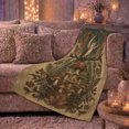 thumbnail image 6 of Woodland Owl With Owl And Moon Phases Moon Phase Forest Mystical Fantasy Art Nature Lovers Moonlit Forest Bird Motif Warm Flannel Blanket, Housewarming Gift for Cabin and Bedroom Home Decor, 6 of 9