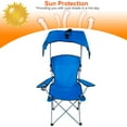 thumbnail image 5 of Moclever Portable Camping Chair Foldable Beach Canopy Chair Sun Protection 330lbs Load with Cup Holder for Outdoor Beach Travel, Blue, 5 of 11