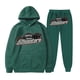 thumbnail image 1 of Pantalones de manga larga de felpa para mujer, jersey holgado con estampado de letras y sudadera con capucha de cuerda, de dos piezas, 1 of 2