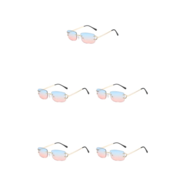 Baohd High Definition Metal Frame For Women Stylish And -proof Rectangle Women Rustproof Blue Pink 5Set
