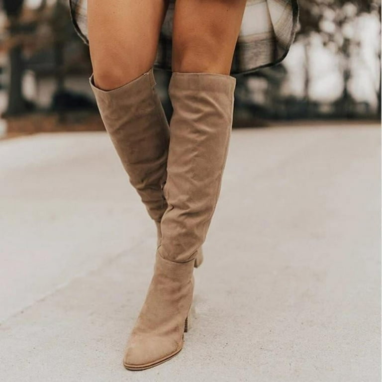 Khaki thigh high boots discount
