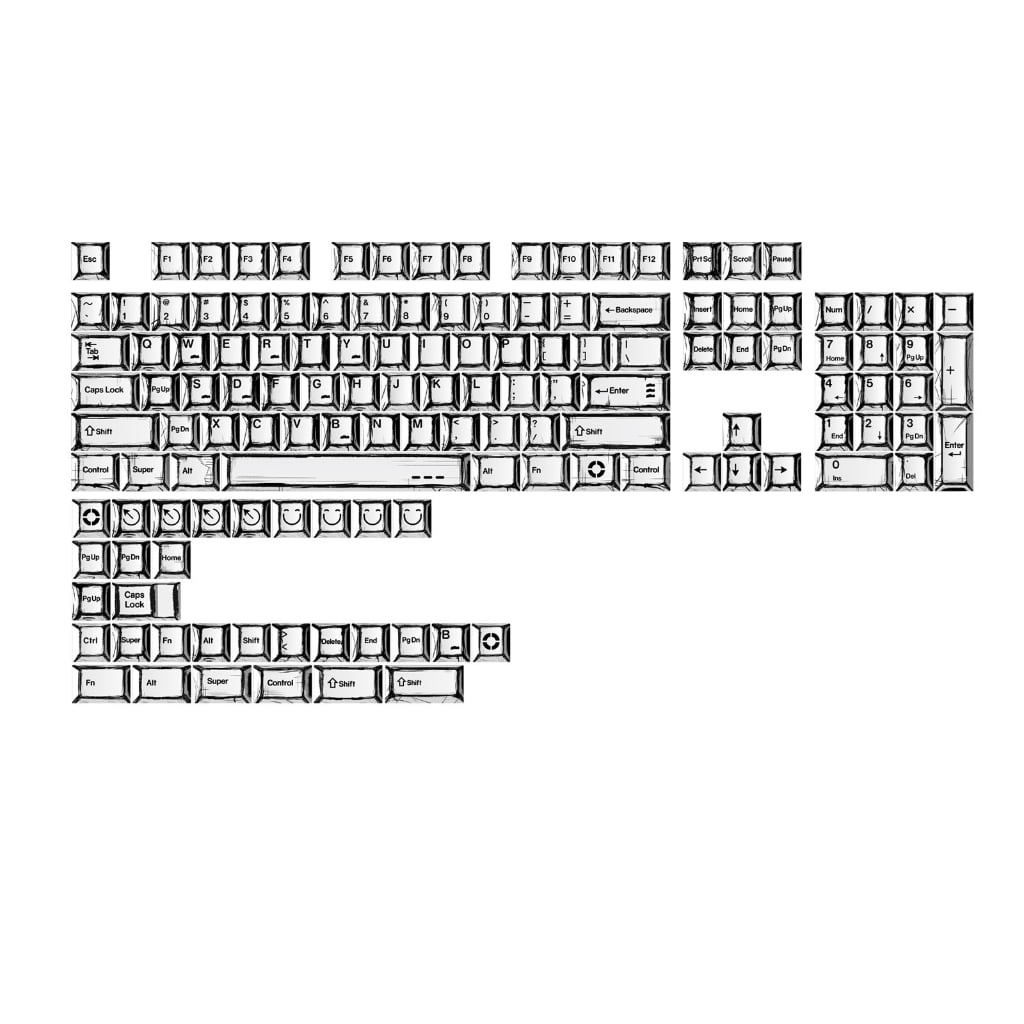 136Keys PBT Keycap Featuring Minimalist Pattern Keycaps For Enhances Typing Experience Ergonomic Keycap Replacement
