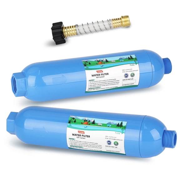 OULEME RV Water Filter, Inline Water Hose Filter for Camper, Travel Trailer, Marine, Garden, Pool, NSF Certified, Reduces Bad Taste, Odors, Chlorine