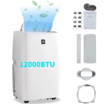 Garvee Portable Air Conditioners 12000BTU with Window Kit,Cool Rooms up to 550 Sq.ft,Portable AC Unit with Remote Control,24H Timer,Sleep Mode for Bedroom,Living Room,White