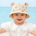 thumbnail image 5 of Splozh Bucket Hat Baby Boy Baby Toddler Sun Hat, Boy Girl Summer UPF 50+ Foldable Beach Bucket Hat, Sun Hat for Kids Child,Brown,3-12 Months, 5 of 6