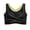 Black, variant on Front Snap Wireless Bra for Women Seamless, No Underwire Full Coverage Cross Over Bra with Wide Side Support for Double Breast Armpit Correction, Blackish Green,L