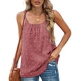thumbnail image 1 of Chalecos para mujer cuello redondo suizo punto verano camiseta sin mangas ajustable sin mangas, 1 of 6