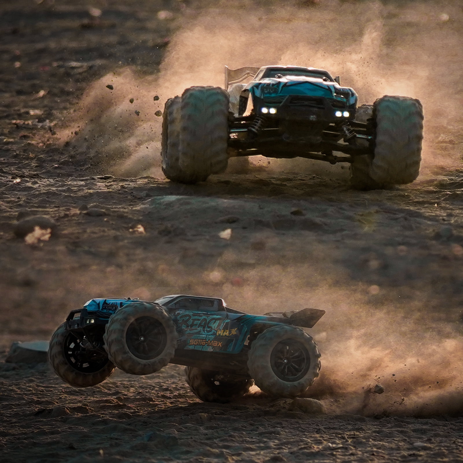 4WD Brushless RC Car, High Speed All Terrain RC Truck with 1 Battery, 1:16 Off-Road Drift Monster Truck, Outdoor Drifting Racing Climbing, Independent Shock Absorption, Hobby Remote Control Car Gifts