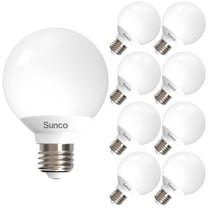 Sunco 8 Pack G25 LED Light Bulbs, Vanity Globe Bathroom Light Bulb, 450 LM, 4000K Cool White, 6W (40W Equivalent), Dimmable Mirror Vanity Decorative Bulb, E26 Base UL