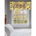 thumbnail image 3 of Valances for Windows Sunflower Bee Kind Rod Pocket Cafe Window Treatments Valance Curtains for Kitchen Bathroom Laundry Basement Windows 42"x12", 3 of 9