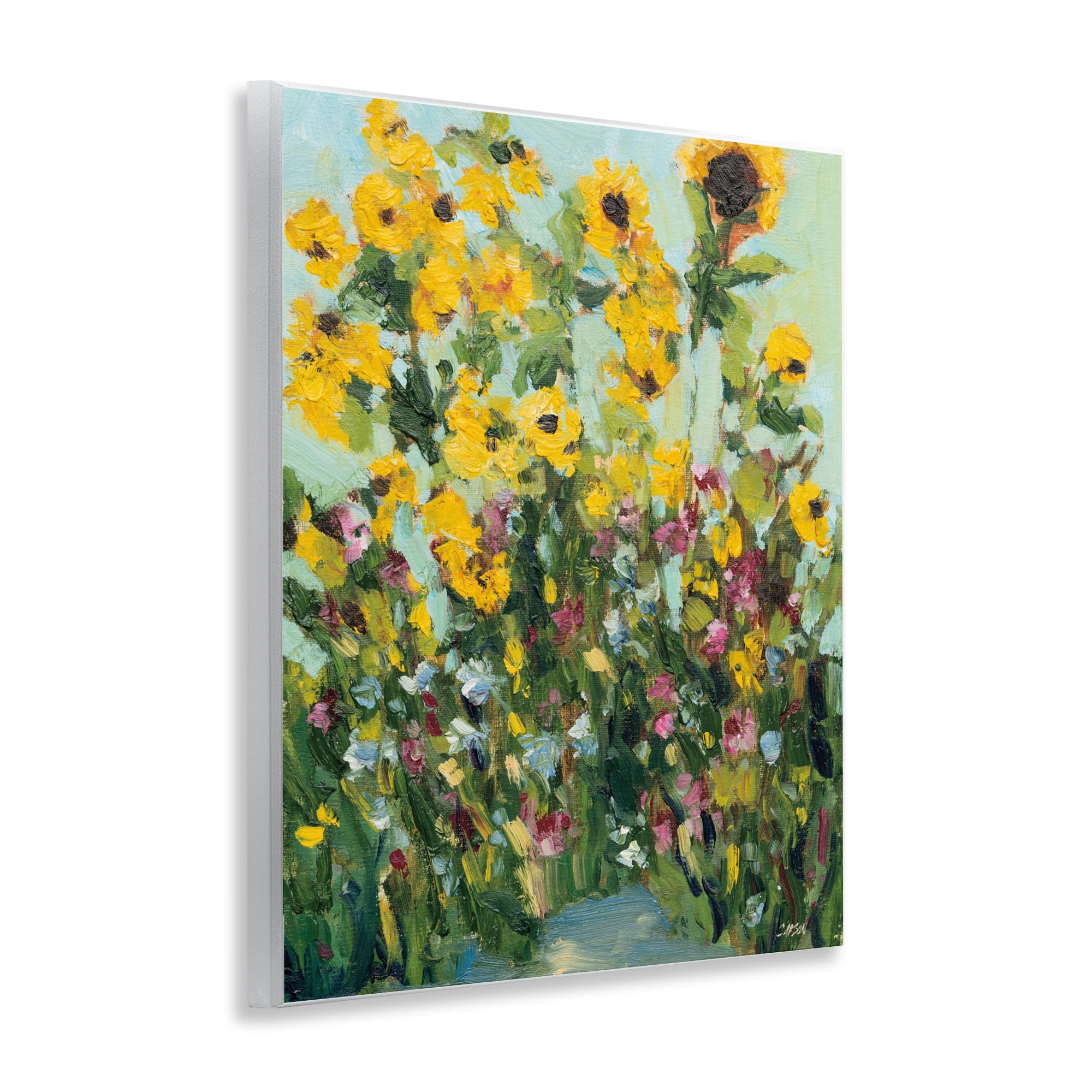 Stupell Industries Sunlit Sunflowers in Garden Wall Plaque Art, design by Carson Overstreet