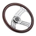 thumbnail image 1 of Wood Steering Wheel Steering Wheel Horn Button Wood Grain Grip Car Modified Accessory Vintage Steering Wheel Factory For Car, 1 of 8
