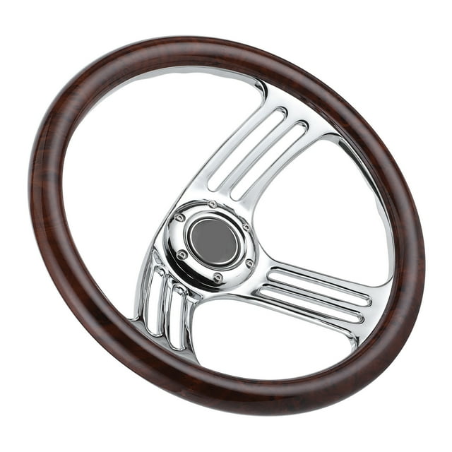 Wood Steering Wheel Steering Wheel Horn Button Wood Grain Grip Car Modified Accessory Vintage Steering Wheel Factory For Car