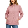 thumbnail image 3 of TARIENDY Waterproof Jackets for Women Mesh Liner Zip Up Jackets Active Outdoor Windbreaker with Zipper Pockets Thin Casual Coat Pink XXXL, 3 of 9