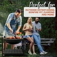 thumbnail image 3 of SereneLife  2-in-1 Steel BBQ Grill 26" Portable Outdoor Wood Burning Fire Pit, 3 of 7