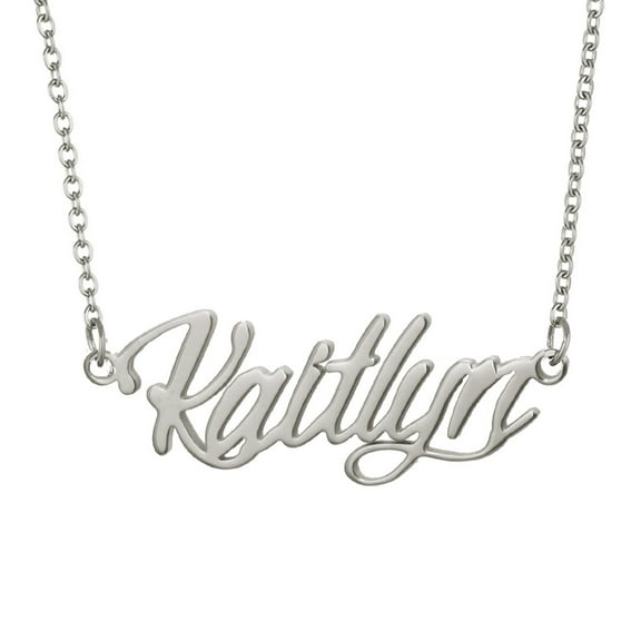 Kaitlyn Name Necklace Initial Pendent Stainless Steel Jewelry Valentine Gift