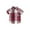 Red, variant on THDHVS Boys Shirts Kids Button Up Short Sleeve Plaid Tops with Pocket Spring Summer Casual Lapel Fashion Shirt