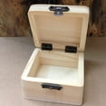 thumbnail image 4 of Wooden Storage Box Plain Wood With Lid Multifunction Hinged Boxes Gift Packing Jewelry Case Box Square Hinged Gift Boxes, 4 of 5