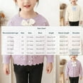 thumbnail image 3 of Lorytime Cardigan for Girls with Bows Bow Ruffle Collar Knitted Sweater Buttons Crewneck Long Sleeve Tops Winter Knitwear, 3 of 6