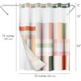 thumbnail image 2 of Americanflat Rideau de Douche Sans Crochets 72x75 - Rideau de Douche Moderne à Rayures Résistant à l'Eau avec Panneau Transparent, Doublure à Encliqueter et Oeillets - 100 % Polyester - Rose, Vert Sauge, Terre Cuite, Pêche et Blanc, 2 of 5