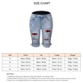 thumbnail image 5 of Pantalones cortos de verano de talle medio para mujer, pantalones cortos desgastados con cremallera y botones elásticos informales a la moda con bolsillos, 5 of 5