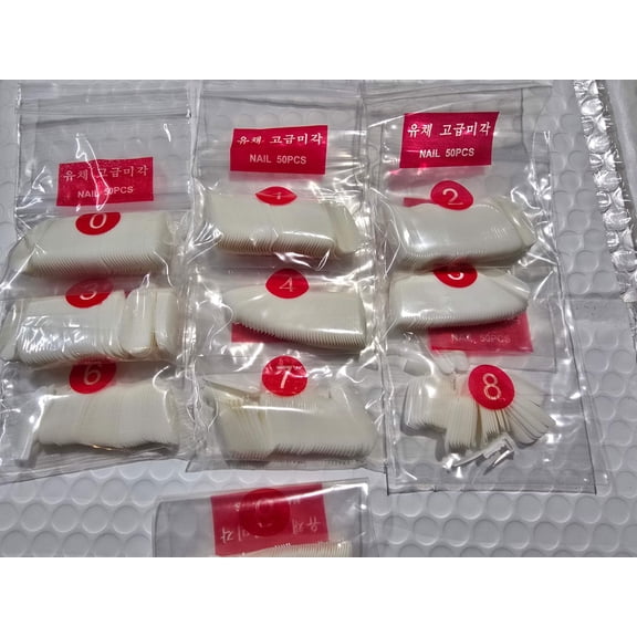 Long Oval Full Cover Nails Artificial False Nail Tips Color White 500Pcs Jargod