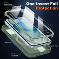 thumbnail image 5 of Magnetic for iPhone 15 Case with 2 Glass Screen Protectors, Compatible with Magsafe, Military-Grade Protection, Hard Protective Cover Shockproof Phone Case for iPhone 15, 6.1 inch, Alpine Green, 5 of 14